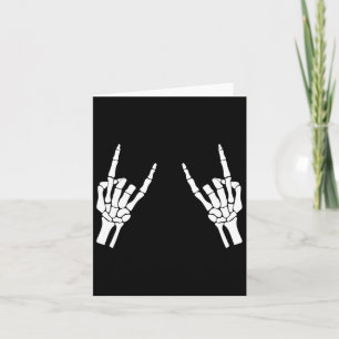 Rocker Skeleton Hand Rock on Costume Funny Hallowe Karte