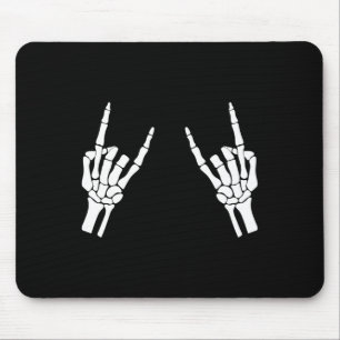 Rocker Skeleton Hand Rock on Costume Funny Hallowe Mousepad