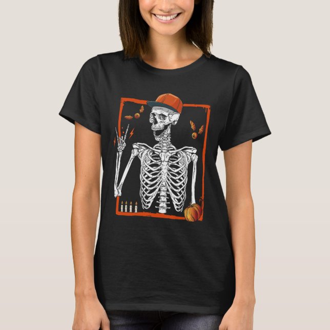 Rocker Skeleton Hand Rock on Costume Funny Hallowe T-Shirt (Vorderseite)