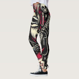 Rocker-Vater Weihnachten  Leggings