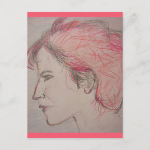 Rockermädchen Postkarte