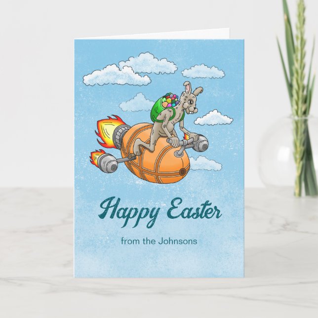 Rocket Bunny Ostercard Dankeskarte (Vorderseite)
