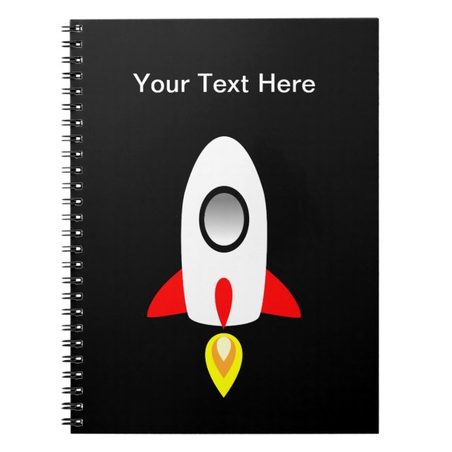 Rocket-Flachbild-Abbildung Notizblock (Vorderseite)