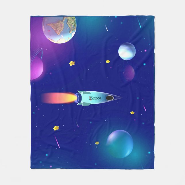 Rocket Fleece Blanket (Vorderseite)