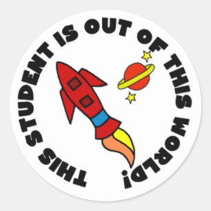 Rocket hors des autocollants de cet étudiant du