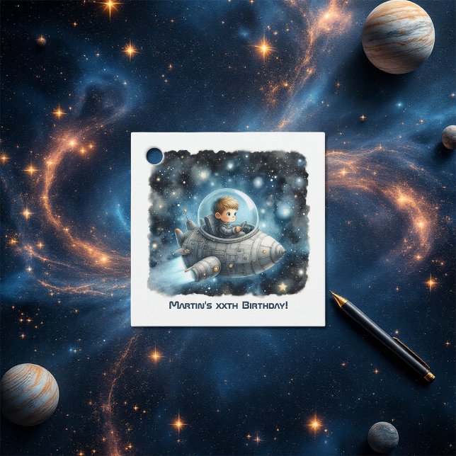 Rocket Kleinkind Space Thema Geburtstagsparty Geschenkanhänger (Rocket Toddler Space themed Birthday Party Favor Tags)