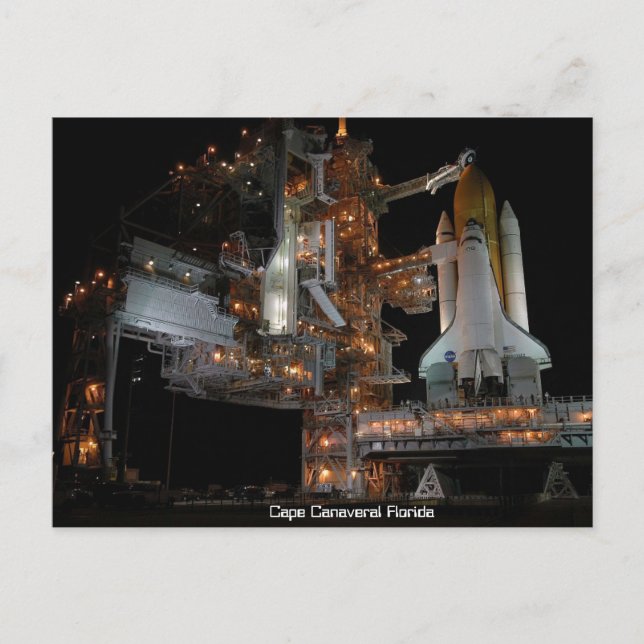 Rocket Launchpad Florida USA Postkarte (Vorderseite)
