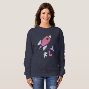 Rocket - Lila & PinkAbstract Pop Art. FLIEGEN! Sweatshirt