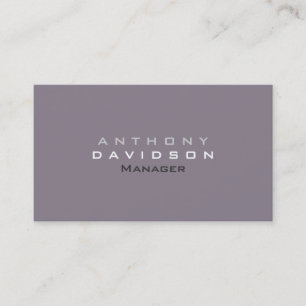 Rocket Metallic Gray Monogram Business Card Visitenkarte
