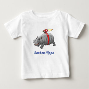 Rocket Nilpferd Geburtstag Baby T-shirt