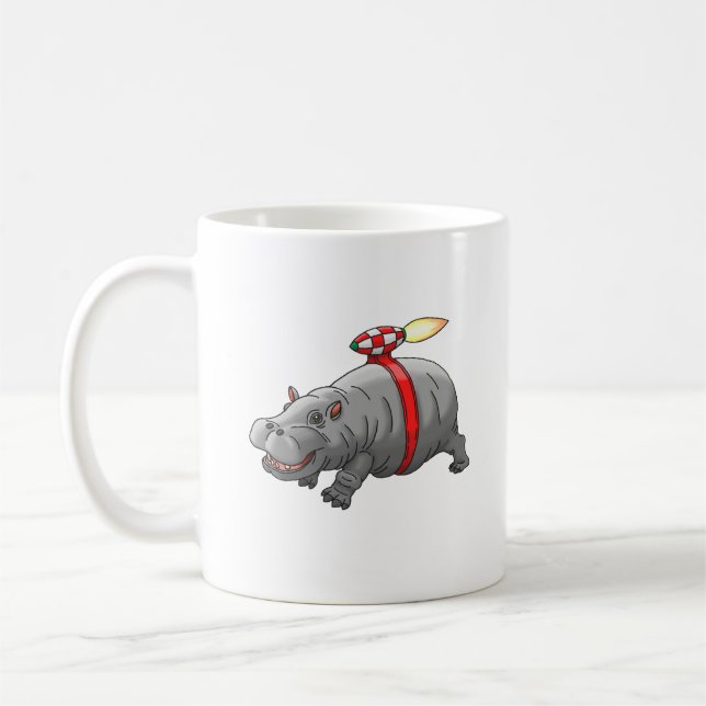 Rocket Nilpferds Jetpack Kaffeetasse (Links)