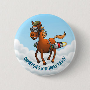 Rocket Ponys Geburtstag Button