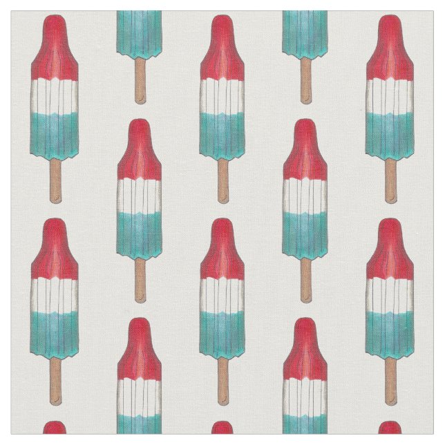 Rocket Pop Popsiv 4. Juli Patriotic Red Blue Stoff (Nahaufnahme)