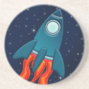 Rocket Postcard Bevorzugungstags Getränkeuntersetzer
