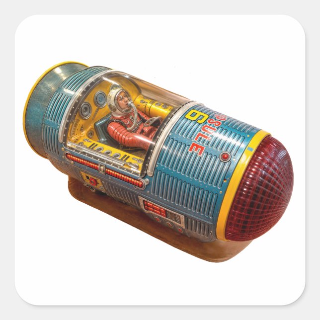 ROCKET ROCKET-T - SHIRT QUADRATISCHER AUFKLEBER (Vorderseite)