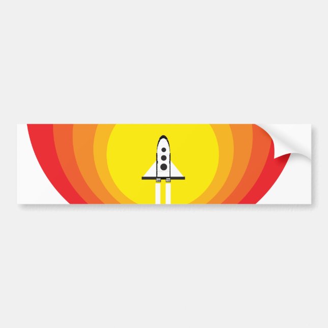 Rocket-Schiff und der Sonnenfleck Autoaufkleber (Vorne)