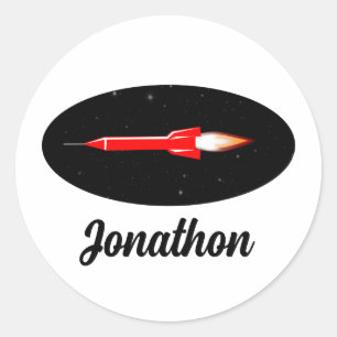 ROCKET sci, wenn Vintages Retro Runder Aufkleber