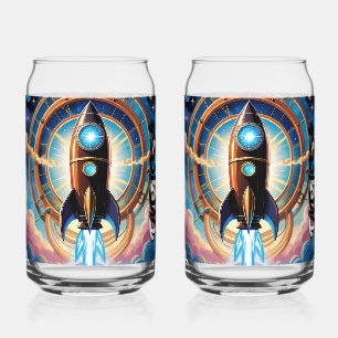 Rocket Ship Drink Brillen Dosenglas