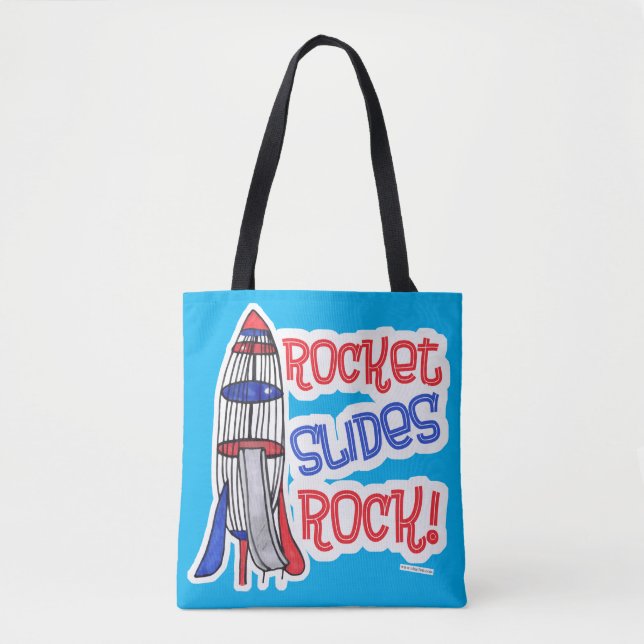 Rocket Slides Rock Fun Playground Homage Tasche (Vorderseite)