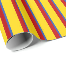 Rocket Stripes Glossy Wrapping Paper 30"x6'