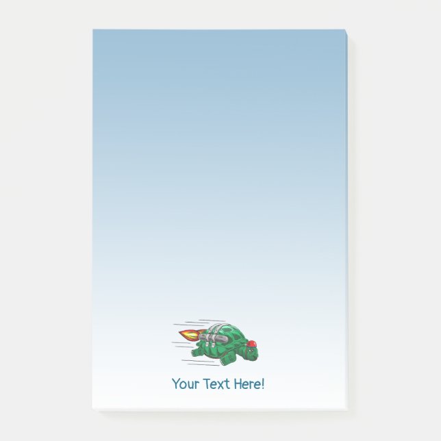 Rocket Turtle's Jetpack Fahrt Post-it Klebezettel (Vorderseite)
