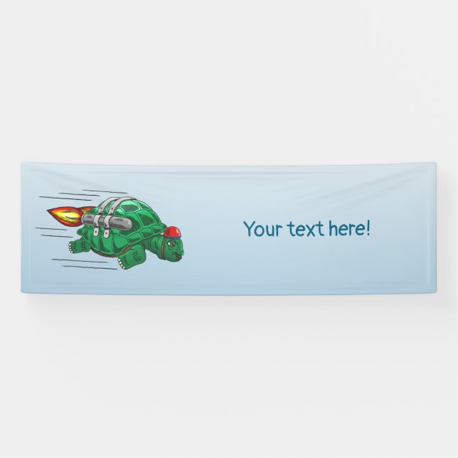 Rocket Turtle's wilder Jetpack-Flug Banner (Horizontal)
