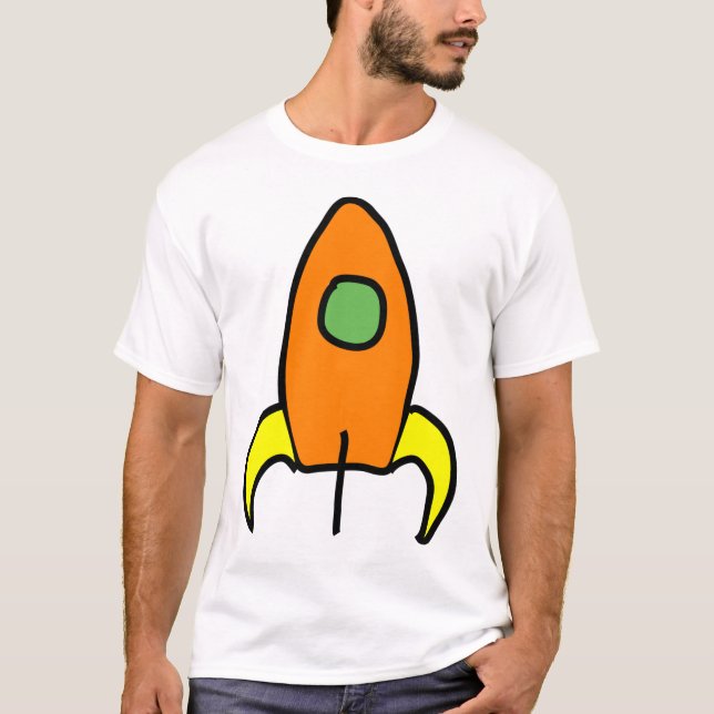 Rocket zum Mondlicht T - Shirt (Vorderseite)