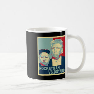 Rocketman Vs Der senile Kim Jong Un Lustiger Trump Kaffeetasse