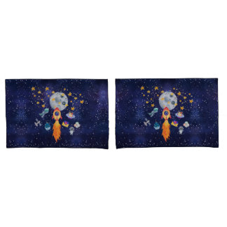 Rocketschiff Kinder Bettzeug Kissenkoffer Set Kissenbezug