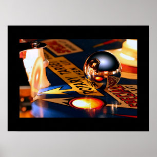 Rocketship Flipperautomatplakat Schwarzgrenze Poster