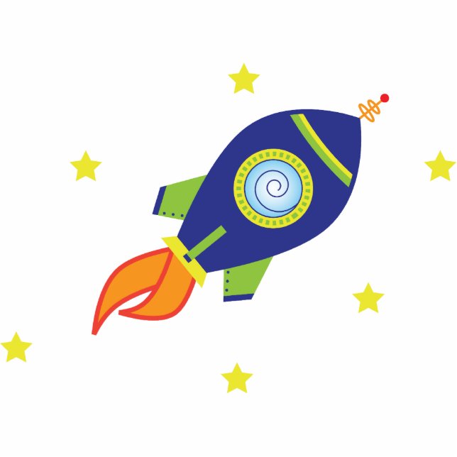 Rocketship Freistehende Fotoskulptur (Vorne)