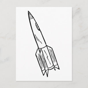 Rocketship Postkarte