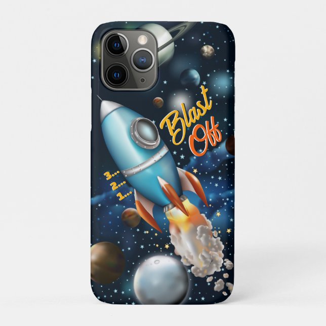 Rocketship Space Adventure personalisieren Case-Mate iPhone Hülle (Rückseite)