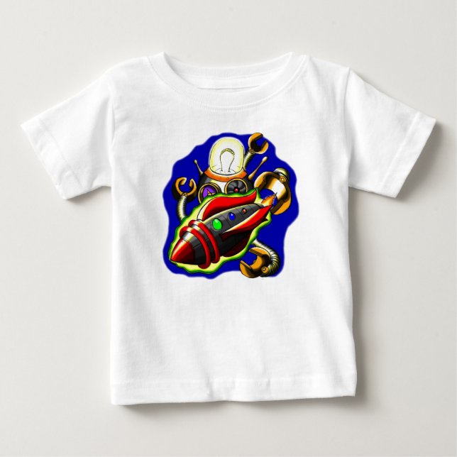 Rockets'n-Roboter Baby T-shirt (Vorderseite)
