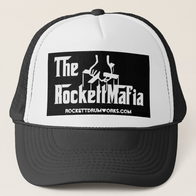 rockettMafia, rockettdrumworks.com Truckerkappe (Vorderseite)