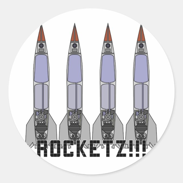 Rocketz3 Runder Aufkleber (Vorderseite)
