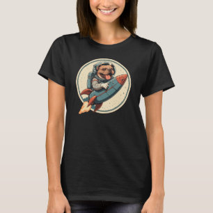 Rockfahrt Englisch Bulldog Astronaut - Retro Spac T-Shirt