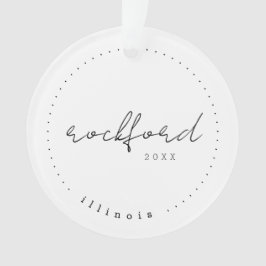 Rockford, IL Travel Vereinigte Staaten Simple Ornament