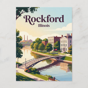 Rockford, Illinois Postkarte