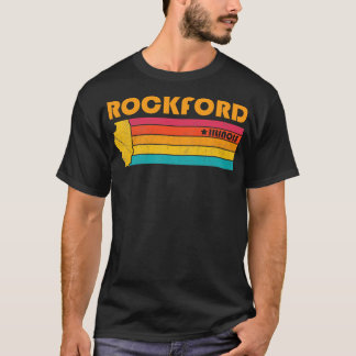Rockford Illinois Vintag Distressed Souvenir T-Shirt