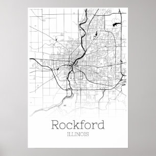 Rockford Map - Illinois - City Map Poster