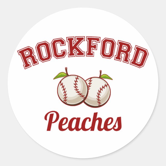 Rockford Peaches Runder Aufkleber (Vorderseite)