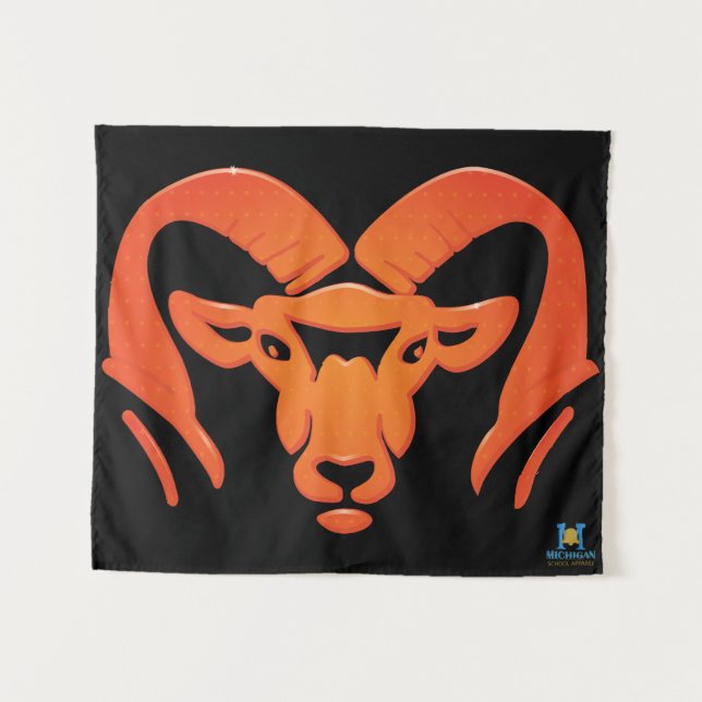 Rockford Rams #4 Tapestry Wandteppich (Vorderseite (Horizontal))