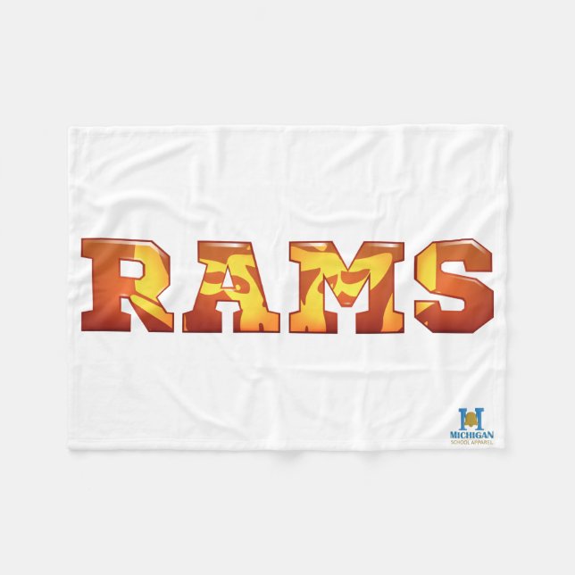 Rockford Rams Fleecedecke (Vorderseite (Horizontal))