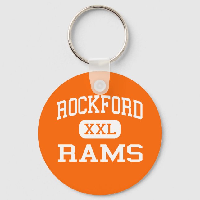 Rockford - Rams - High School - Rockford Michigan Schlüsselanhänger (Vorderseite)