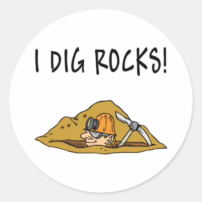 Rockhound Geschenkartikel Runder Aufkleber (Vorderseite)