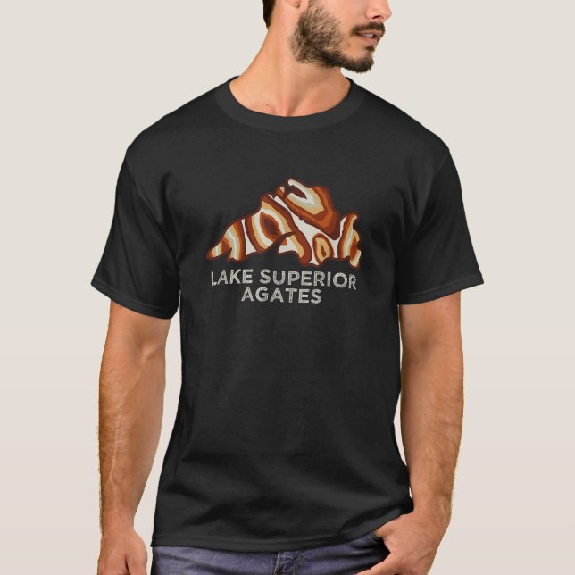 Rockhound Lake Superior Agates Rock Collector Agat T-Shirt (Vorderseite)