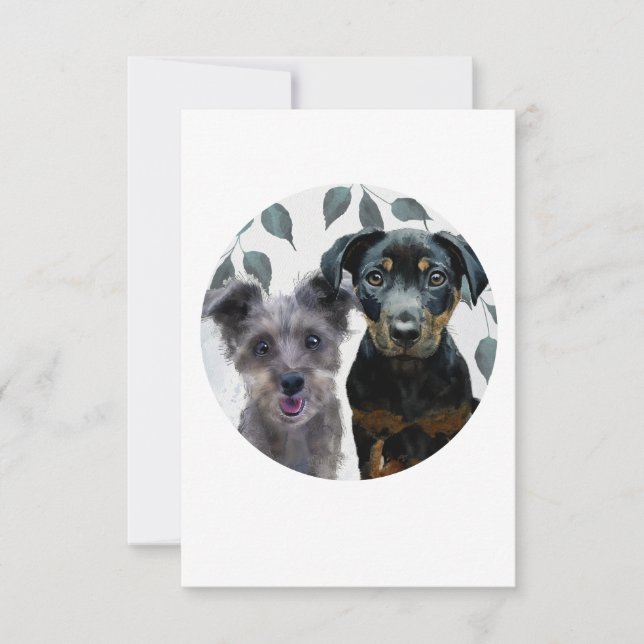 Rockie und Lyla sind mit 0,75-Zoll-Aufklebern vers Einladung (Vorderseite)