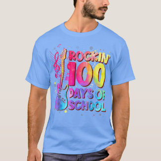Rockin' 100 Days of School Shirt Gitarre Teac