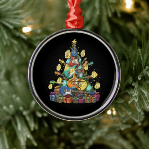 Rockin' Around The Christmas Tree - E-Gitarre Ornament Aus Metall